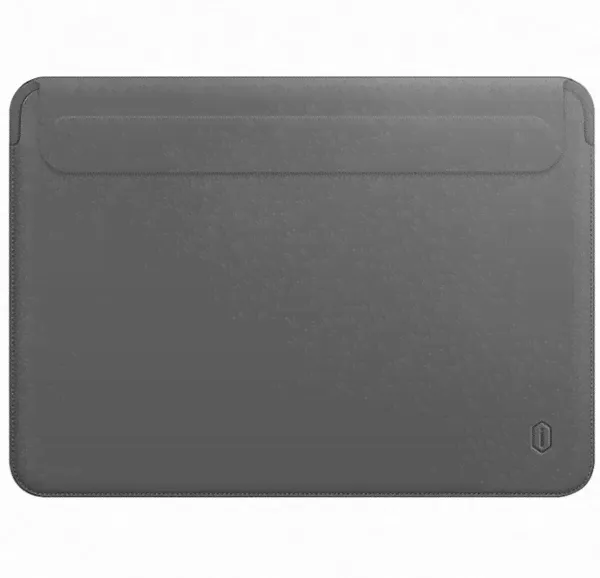 Серый кожаный чехол для Macbook Pro 13 2016 - 2020 WiWU Skin Pro II