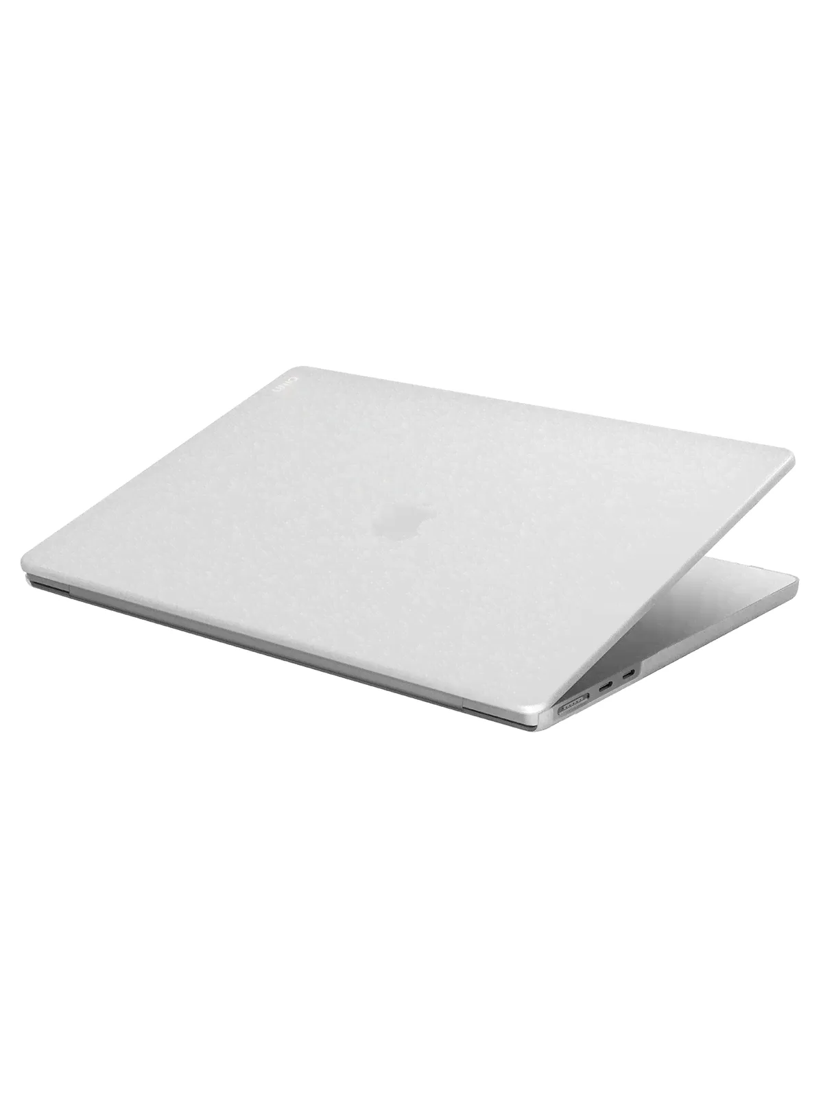 Чехол накладка Uniq CLARO на Macbook Air 13" 2022 M2 / для Макбук Эйр 13, ультратонкий из силиконового пластика, с отверстиями для вентиляции, с силиконовой накладкой на клавиатуру, прозрачный