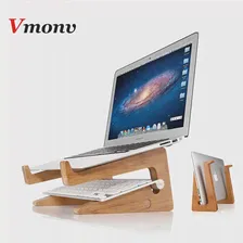 Подставка Vmonv для ноутбука с увеличенной высотой, бамбуковая подставка для Macbook Air Pro Retina, вертикальный базовый кронштейн для 15-дюймового ноу... (art.: e8d4ff2d50)