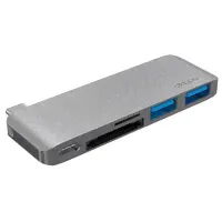 USB-C адаптер Deppa для Macbook, 5 в 1, графит