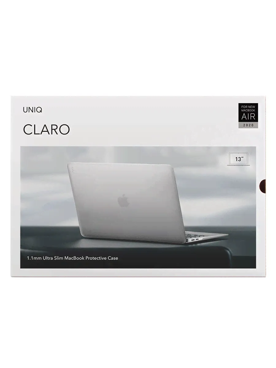 Чехол-накладка Uniq HUSK Pro CLARO для MacBook Air 13 (2018-2020), матовый пластик, прозрачный-4
