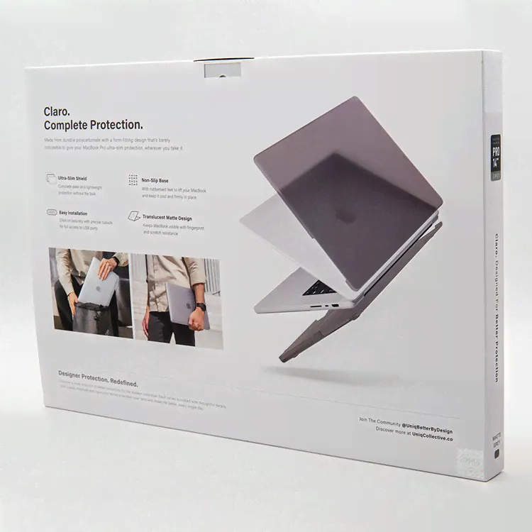 Чехол Uniq для Macbook Pro 14 (2021) HUSK Pro Claro (серый)