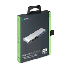 Адаптер Deppa USB-C адаптер для Macbook 5-в-1 графит 72217