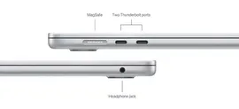 Apple MacBook Air 15" (2024), M3 8-Core, 16 ГБ, 512 ГБ SSD, 10-Core GPU, русская раскладка, серебристый