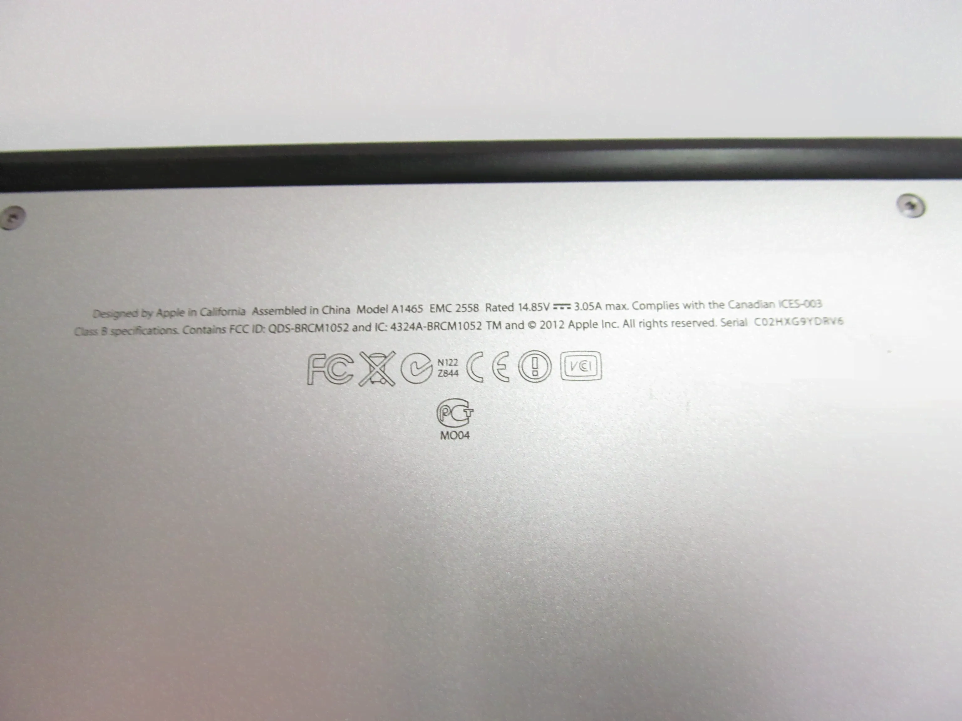 Ноутбук Apple MacBook Air 11 Mid-2012 A1465-3