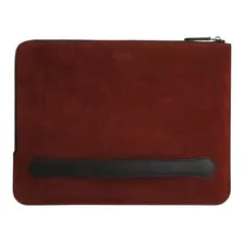 Кожаный чехол-папка Bustha Zip Folio для MacBook Air/Pro 13/14" (maroon)